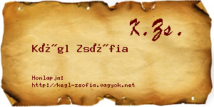 Kégl Zsófia névjegykártya