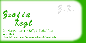 zsofia kegl business card